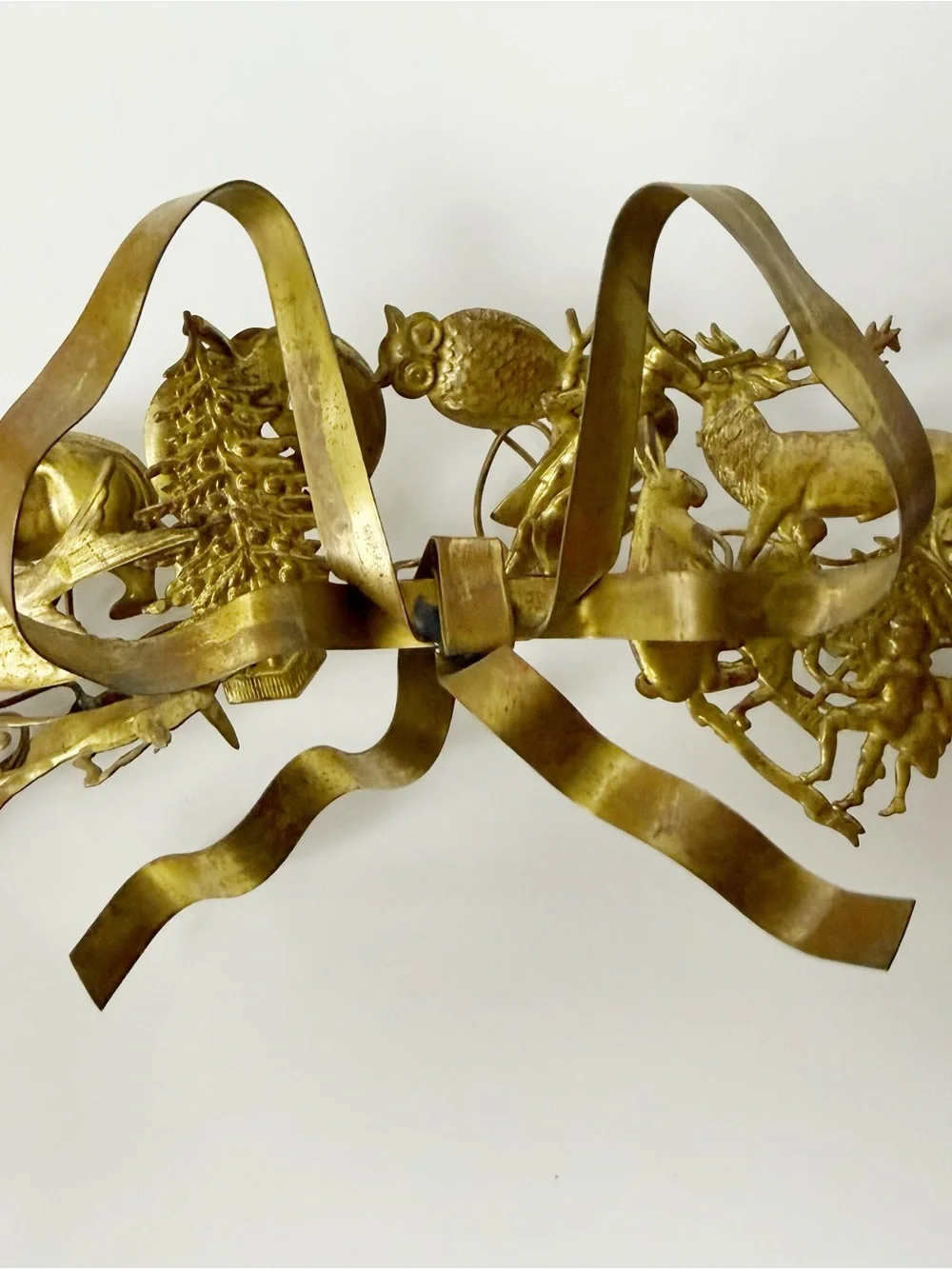Vintage Dresden Petite Choses All Holiday Brass Wreath 15